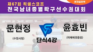 제67회픽셀스코프종별대회 문현정(수원시청) VS 윤효빈(미래에셋증권)