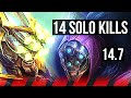 MASTER YI vs JAX (TOP) | 14 solo kills, Comeback, 50k DMG, 300+ games | BR Master | 14.7