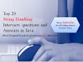 20 Java String Interview questions and answers in java | java string interview questions in java
