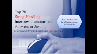 20 Java String Interview questions and answers in java | java string interview questions in java