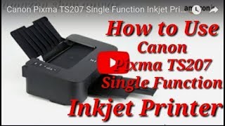 Canon Pixma TS207 Single Function Inkjet Printer (Black)