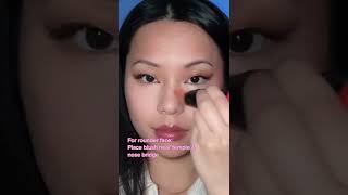 Placing your blush according to face shape
