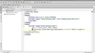 Underscore.js Simple Demo