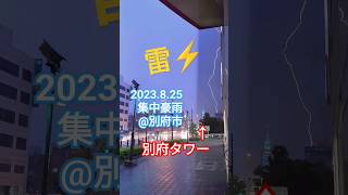 雷の光と音⚡久しぶりの集中に驚きました😂#落雷 #lightningstrike #別府市