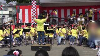 北栄中学校吹奏楽部③「上を向いて歩こう」by坂本九　at美香保夏祭り2018.7.14