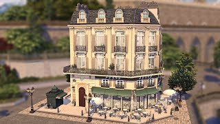 PARISIAN APARTMENT \u0026 CAFÉ | Sims 4 Speed Build (Stop Motion)