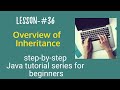 Java tutorial for beginners - Overview of Inheritance