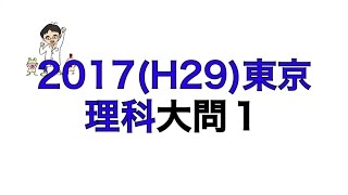 2017(H29)東京都立高校入試理科大問1