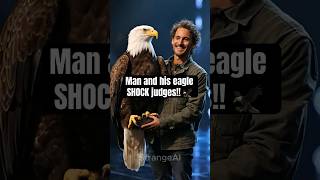 Man and Eagle stun judges!   #magic #americasgottalent #shorts