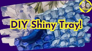 108 Shiny Chrome Resin Tray DIY Art with Crystal Accents!