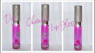 DIY GIANT CHANEL GLAM LIPGLOSS DECOR | GIANT CHANEL INSPIRED LIPGLOSS DIY