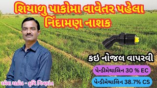 નિંદામણ ઊગે જ નહીં એના માટે કઈ દવા | શિયાળુ પાકોમા નિંદામણ ઉગવા જ નથી દેવાનું | Pendimethalin 30% EC