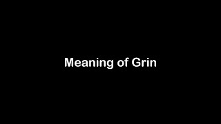 What is the Meaning of Grin | Grin Meaning with Example