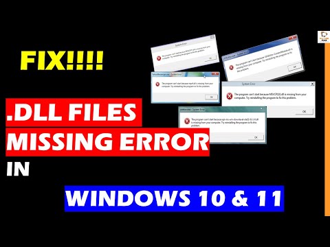 How to Fix All .DLL Files Missing Error In Windows 11, Windows 10