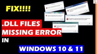 How to Fix All .DLL Files Missing Error In Windows 11, Windows 10