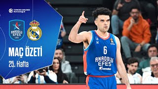 EuroLeague 25. Hafta: Anadolu Efes 79 -73 Real Madrid