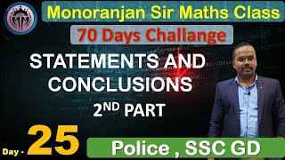 25. STATEMENTS AND CONCLUSIONS 2ND PART | By Monoranjan Sir #sscgd #wbp #wbpsc #education #psc #math