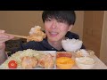 【咀嚼音】唐揚げと山盛りご飯を食べる 【asmr】