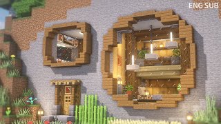 Minecraft: How To Build a Cozy Mountain House(Survival Base Tutorial)(#21) | 마인크래프트 건축, 동굴집, 절벽집