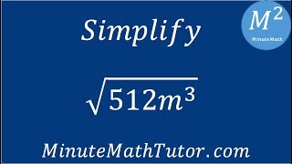 Simplify √(512m^3)