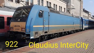 480 014 H-START Bombardier Traxx indul Győrből Claudius InterCity vonattal