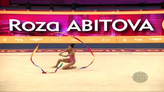 ABITOVA Roza (KAZ) - 2019 Rhythmic Worlds, Baku (AZE) - Qualifications Ribbon