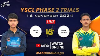 YSCL 2024 Live: Under 14 | Indian Jaguars  vs Indian Lions - Phase 2 Trials | Don’t Miss the