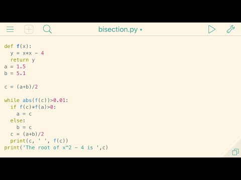 Bisection Method In IPhone (Finding Root Of A Function Using Python ...