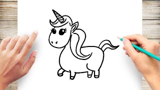 How to Draw a Cute Unicorn Step by Step for Kids