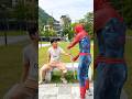 GreenMan comedy: Spider-Man is always there😍 #GreenManVS #funny #shorts