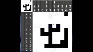 노노그램 자동 풀이 프로그램 제작.  10x10크기 예시 (nonogram, 네모로직)