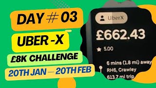 Day 3: My Uber X £8K Monthly Challenge in the UK | Ride Along \u0026 Earnings Breakdown