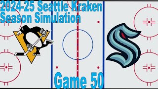 2024-25 Seattle Kraken Simulation: Game 50 - Pittsburgh Penguins vs. Seattle Kraken