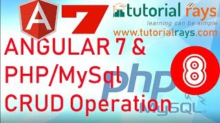 8. Angular7 PHP MySql CRUD operation | Angular 7 PHP MySql Insert Update Delete