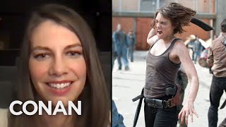 Lauren Cohan's Best Zombie Kills | CONAN on TBS