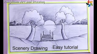 How to Draw a Scenery | Scenery Drawing Tutorial with pencil
