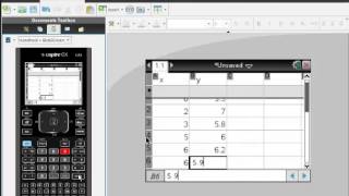 Scatter diagram on the TI-Nspire