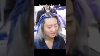 I regret letting my friends split dye my hair