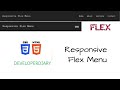 Responsive Flexbox Navigation Menu - For Beginner - 2020 | Developerdiary