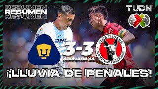 HIGHLIGHTS | Pumas 3-3 Tijuana | CL2024 - Liga Mx J11 | TUDN