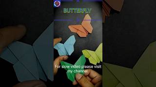 paper butterfly easy | origami butterfly #shorts #papercraft #origami #viral