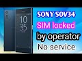 sony sov34 sim locked by operator NO service