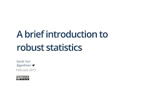 A brief introduction to robust statistics