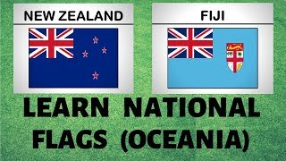 National Flags of Oceania and Australasia | Guess the Country | Flash Cards