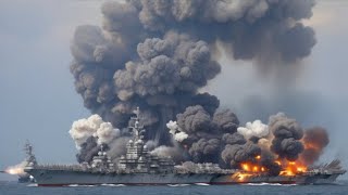 13 minutes ago! Ukrainian F-16 squadron destroys Russia's largest aircraft carrier in the Black Sea