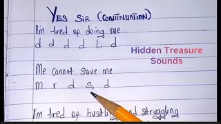 Sofa notes Of Yes Sir. Key D (continuation). #christians  #pianotutorial #public #fyp #viral