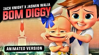 Bom Diggy Diggy Bom Bom | Animated Version | Cartoon Song 2018