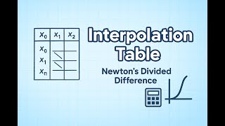 MA301-Interpolation Table | Newton’s Divided Difference Method