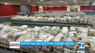 About a million mail-in ballots in LA County still need to be counted