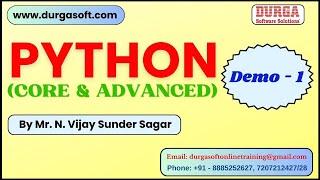 PYTHON tutorials || Demo - 1 || by Mr. N. Vijay Sunder Sagar On 24-02-2025 @6AM IST